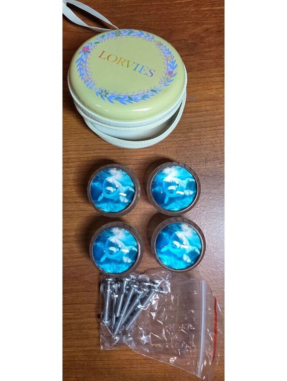 New LORVIES Ocean-Themed Dolphin Cabinet Knobs – Set of 4, with Hardware & Case
